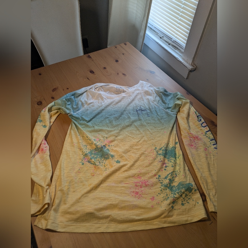 Yellow and Blue Long Sleeve Shirt